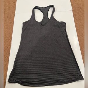 lululemon athletica Black and White Striped Tank Top
